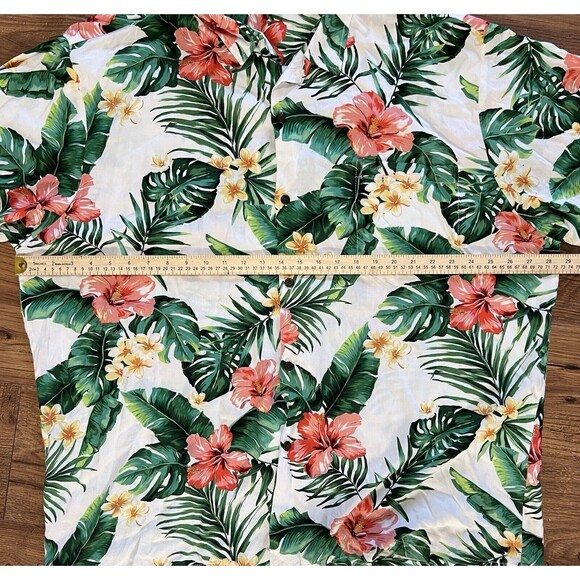 Bishop St. Apparel Hawaiian Shirt Mens 2XL Polo Floral Aloha Short Sleeve Rayon - Picture 7 of 10